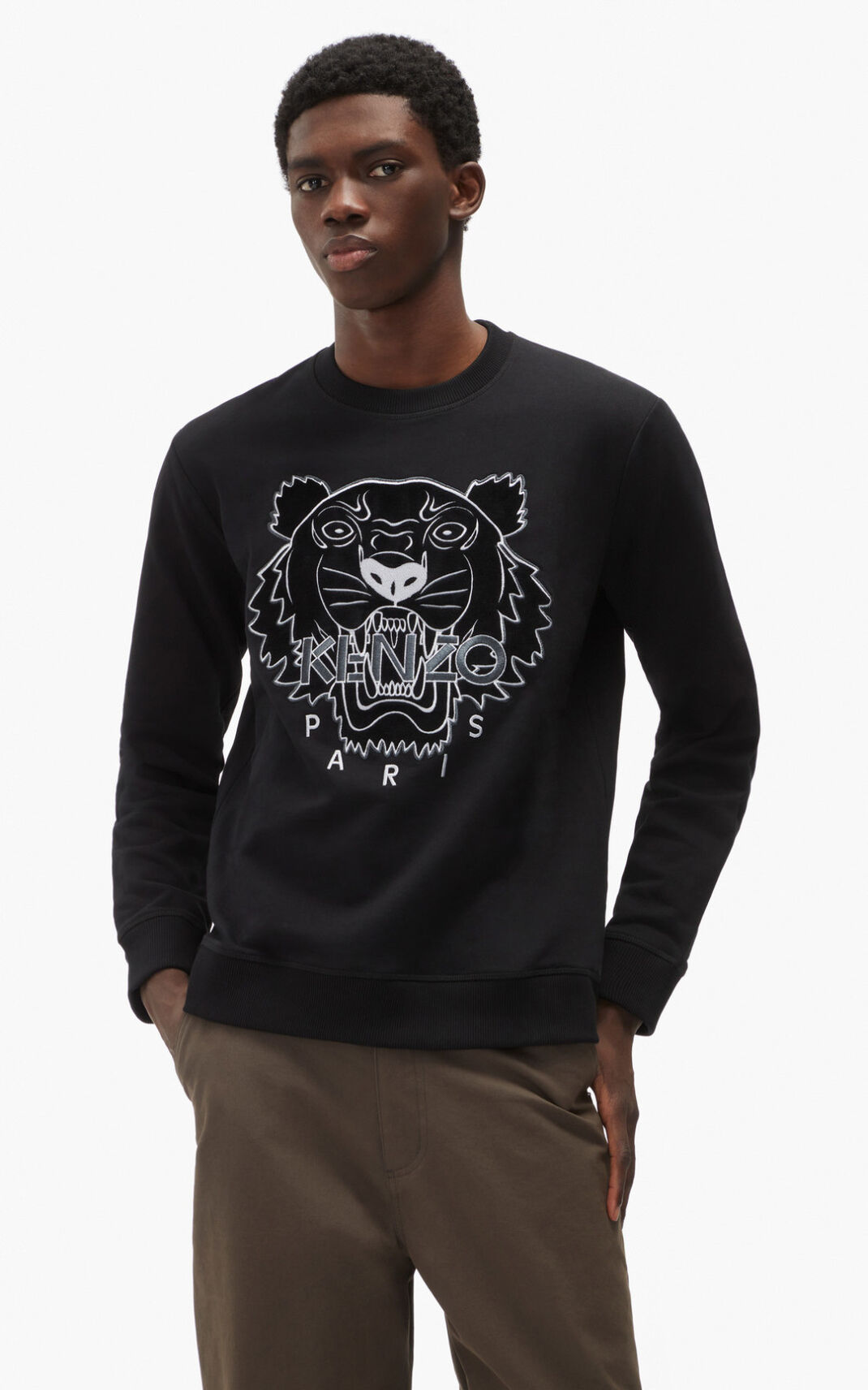 Kenzo The Winter Capsule Tiger Sweatshirt Black For Mens 1049ROHGC